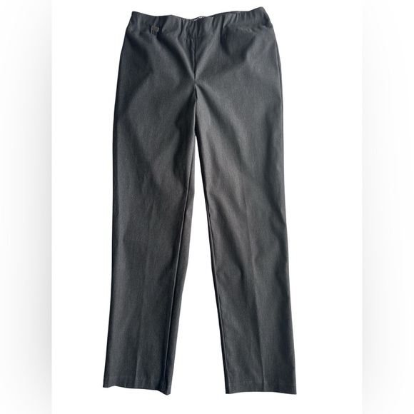 Piccadilly Pull-On Straight Leg Pants in Heather Charcoal Size 8 EUC - Picture 3 of 10